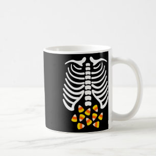 Candy Corn Skeleton Rib Cage Halloween Costume  Coffee Mug