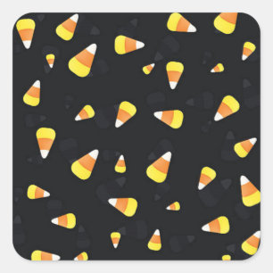 Candy Corn Square Sticker