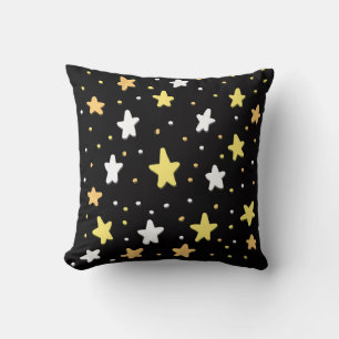 Candy Corn Stars Throw Pillow
