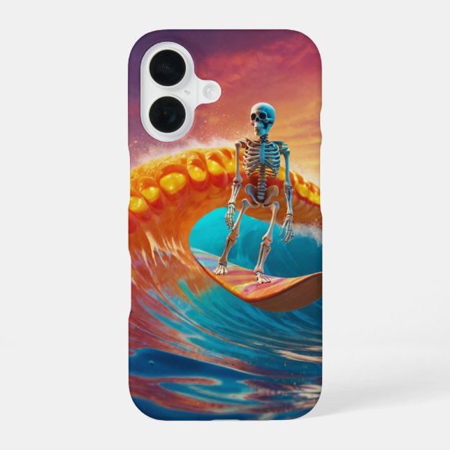 Candy Corn Surfer iPhone 16 Case (Back)
