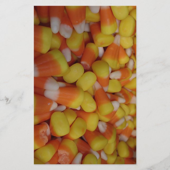 Candy Corn Traditional Stationery (Front)