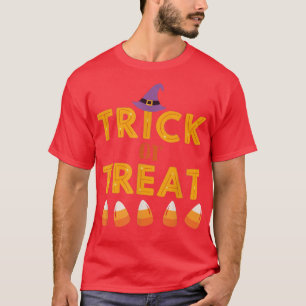 Candy Corn Trick or Treat Halloween Fun T-Shirt