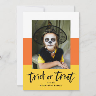 Candy Corn   Trick or Treat Halloween Photo Card