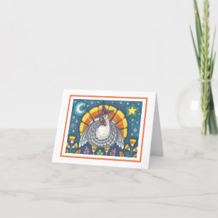 CANDY CORN TURKEY THANKSGIVING GREETING CARD Blank