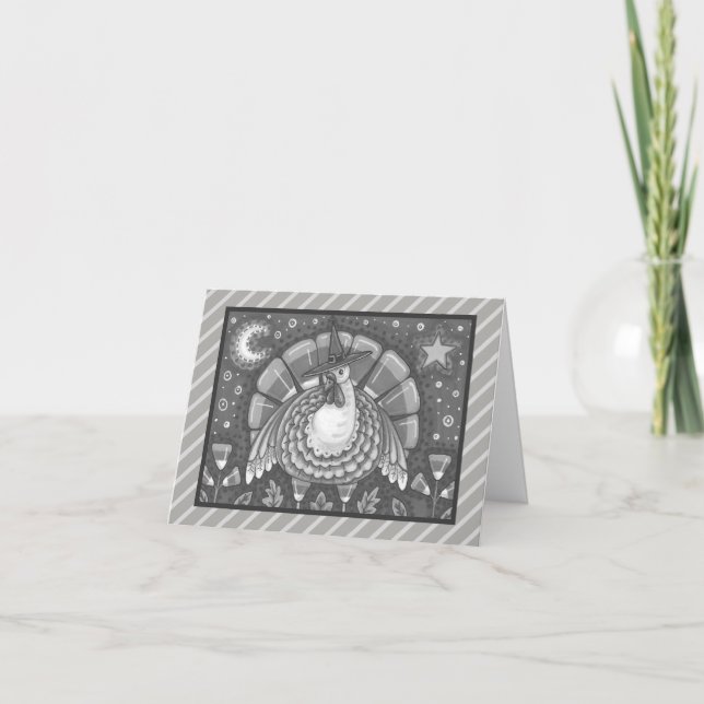 CANDY CORN TURKEY THANKSGIVING GREETING CARD Blank (Front)