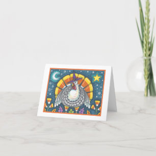 CANDY CORN TURKEY THANKSGIVING GREETING CARD Blank