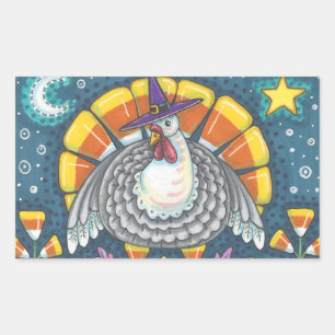 CANDY CORN TURKEY, THANKSGIVING STICKERS SHEET