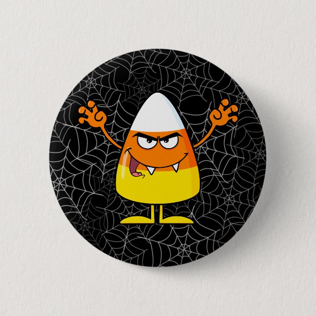 candy corn vampire 2 inch round button (Front)