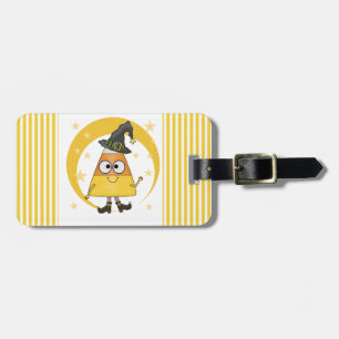 Candy Corn Witch Halloween Luggage Tag