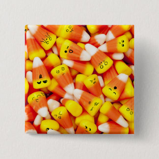 Candy Corn With Cute Faces Button