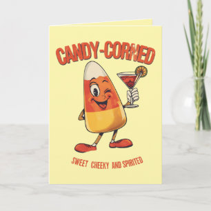Candy-Corned – Funny Christmas Candy Corn Pun  Card