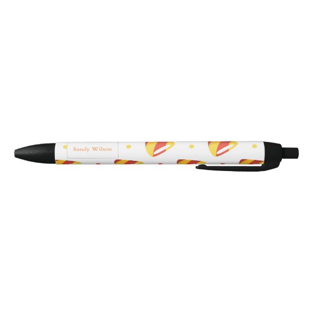 candy corns Halloween Candy Pattern Black Ink Pen (Bottom)