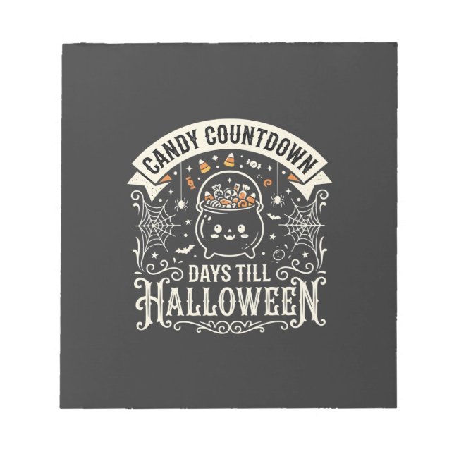 Candy Countdown Halloween Vector Design Notepad (Front)