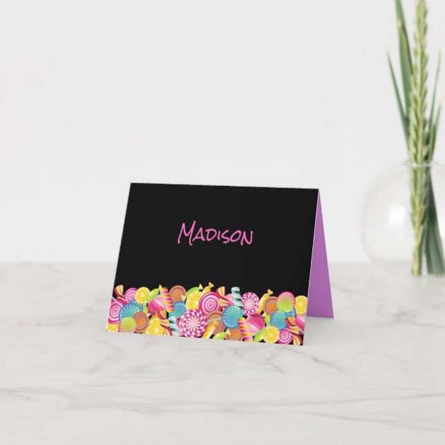 CANDY COUTURE Bat mitzvah rose Carte de remercieme (Devant)