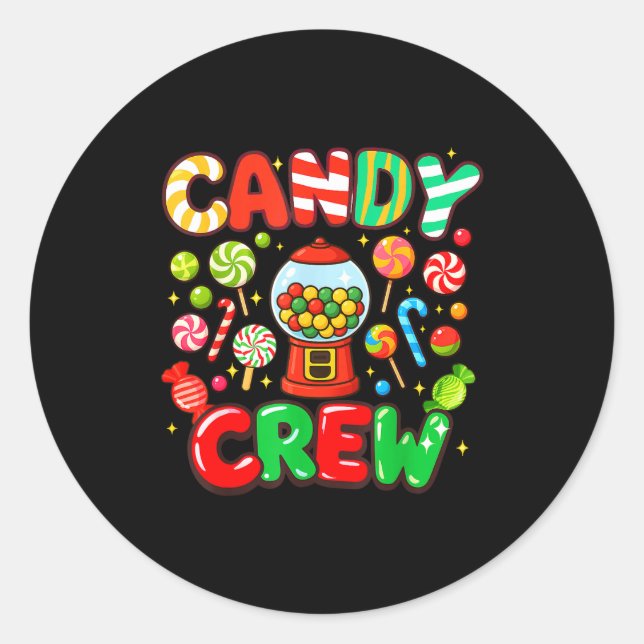 Candy Crew Candy Costume Women Candy Land Kids Swe Classic Round Sticker (Front)