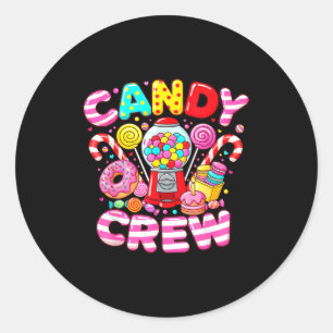 Candy Crew Matching Group Colorful Sweets Party  Classic Round Sticker