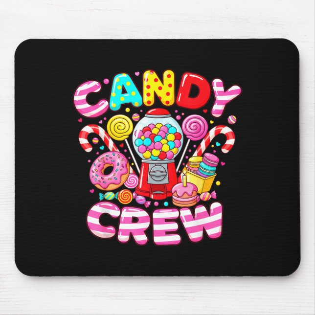 Candy Crew Matching Group Colorful Sweets Party  Mouse Pad (Front)