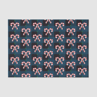 Candy Cross Blue Plaid Tissue Paper