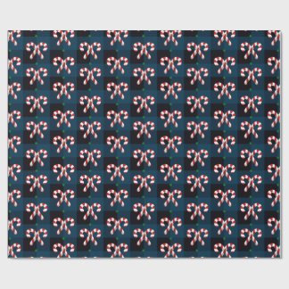 Candy Cross Blue Plaid Wrapping Paper