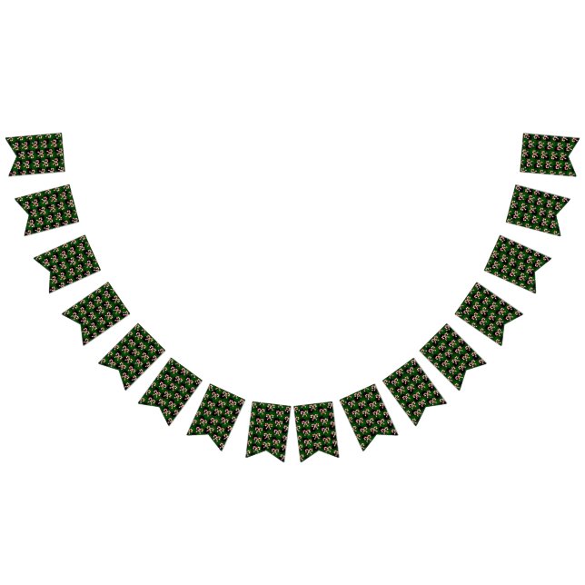Candy Cross Green Plaid Bunting Flags (All)