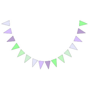 Candy Crush Theme Lavender to Mint Green Bunting Flags