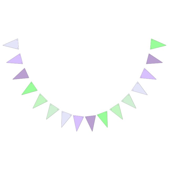 Candy Crush Theme Lavender to Mint Green  Bunting Flags (All)
