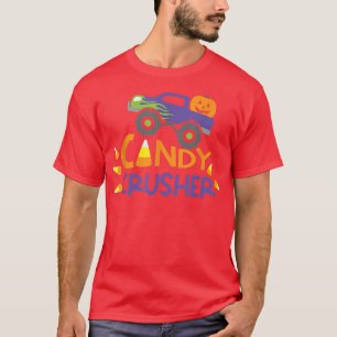 Candy Crusher Funny Halloween Day W Corn Candy & T T-Shirt