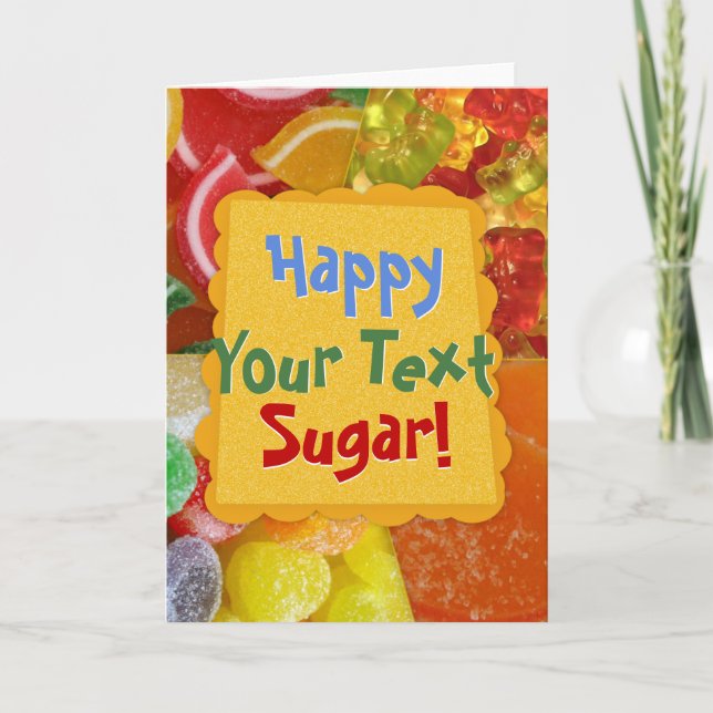 Candy Customizable Greeting Card (Front)