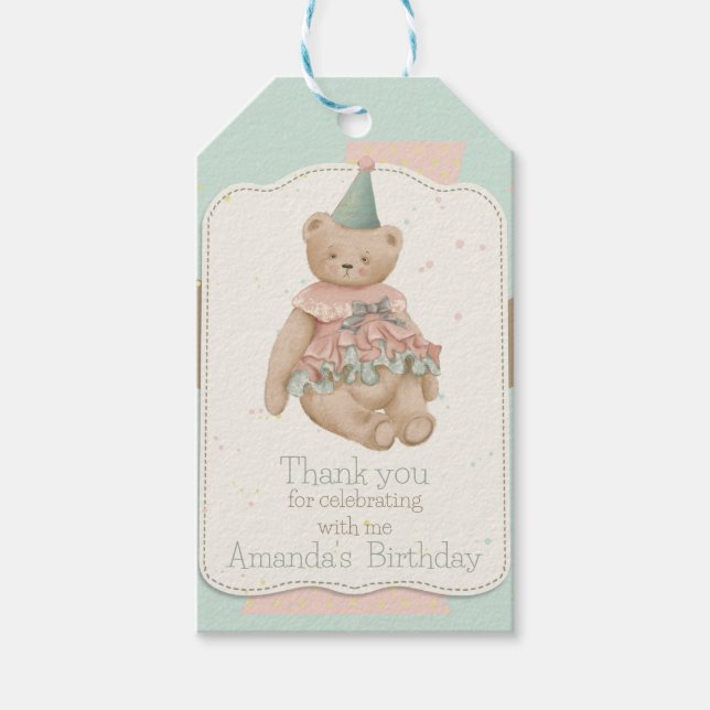Candy Cute Bear Gift Tags (Front)