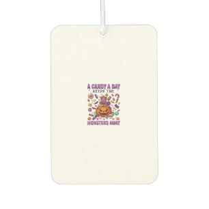 Candy Day Keeps Monsters Away Halloween Pumpkin_1 Air Freshener