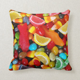 Candy Delight Throw Pillow