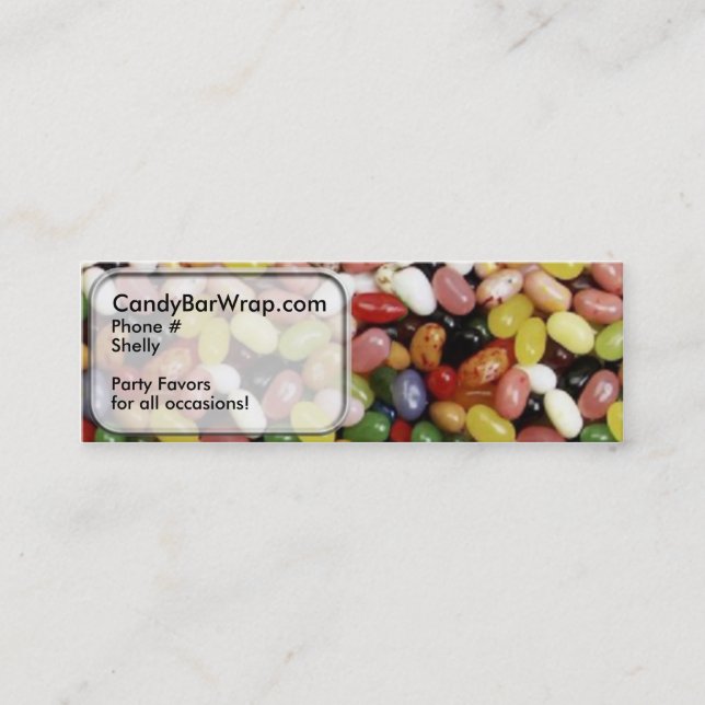 Candy design Skinny Business Cards (Front)