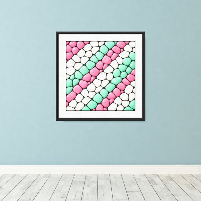 Candy Diagonals Canvas Print (Insitu(Wood Floor))