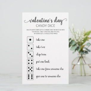Candy Dice Editable game Valentine's day party
