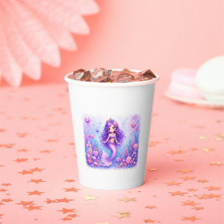 Candy Doll Mermaid 3rd Birthday Paper Cups