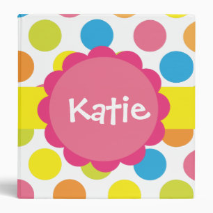 Candy Dots Personalized Binder