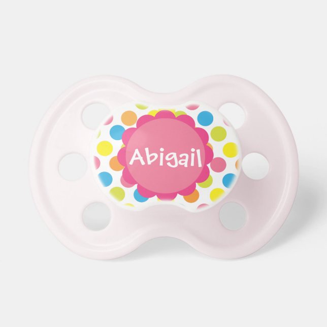 Candy Dots Personalized Pacifier (Front)