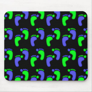 Candy Feet Blue Customizable Mouse Pad