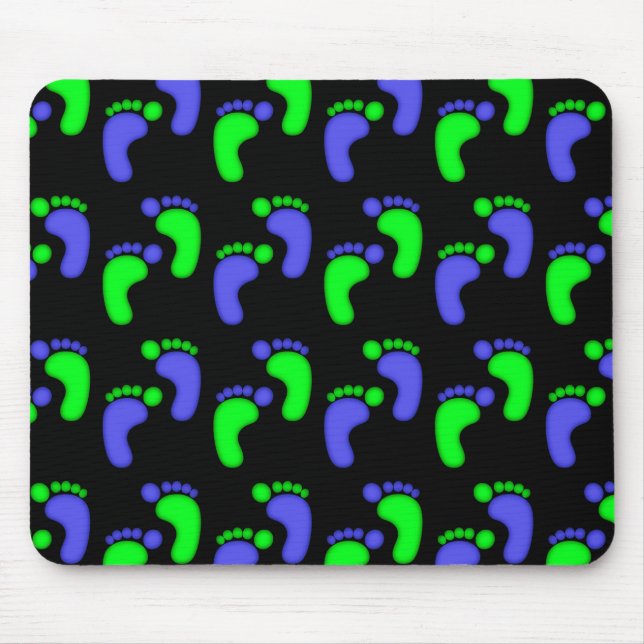 Candy Feet Blue Customizable Mouse Pad (Front)