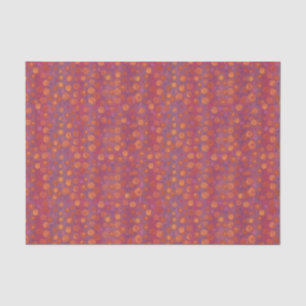 Candy Field, abstract floral pattern, pink orange Tissue Paper