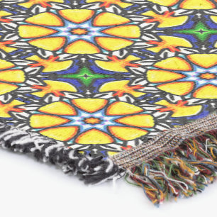 Candy Flowers Throw Blanket