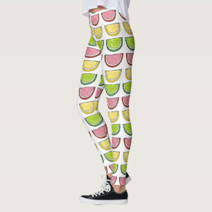 Candy Fruit Slice Lemon Lime Cherry Citrus Candies Leggings