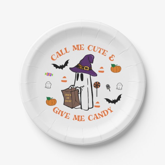 Candy Ghost Party Plates (Front)