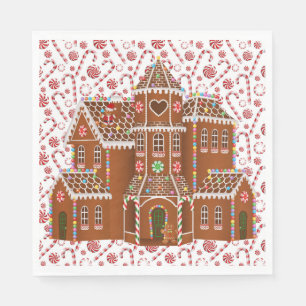 Candy Gingerbread House  Napkin