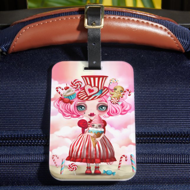 Candy Girl Luggage Tag (Front Insitu 2)