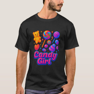 Candy Girl Sweet Lollipop Cotton Candy Cute Shirt 