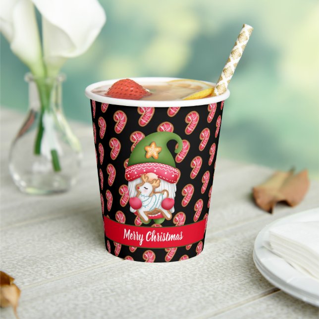 Candy Gnome Customize Colour and Text Paper Cups (Insitu)