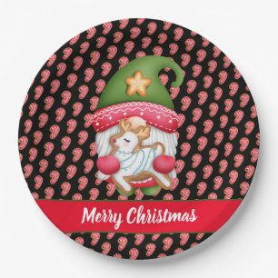 Candy Gnome Customize Colour and Text Paper Plate