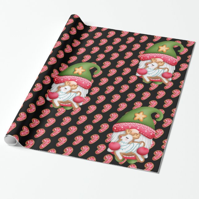Candy Gnome Customize Colour Wrapping Paper (Unrolled)