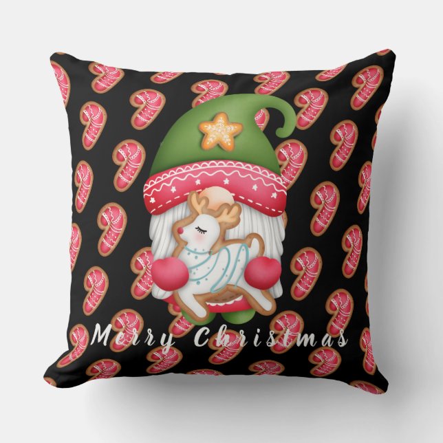 Candy Gnome Customize Text and Colour 20"X20" Throw Pillow (Front)